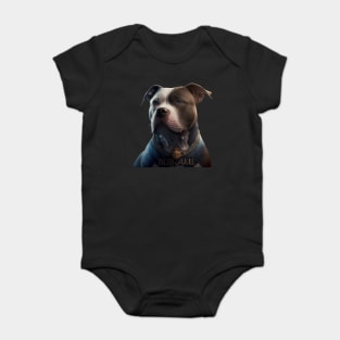 Pride of the Blue: Blue Nose Pitbull Baby Bodysuit